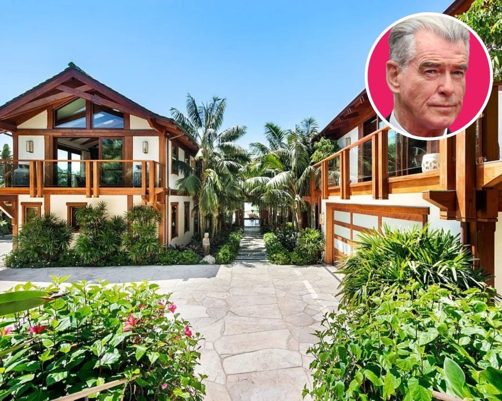Courtyard of Pierce Brosnan’s CA Home