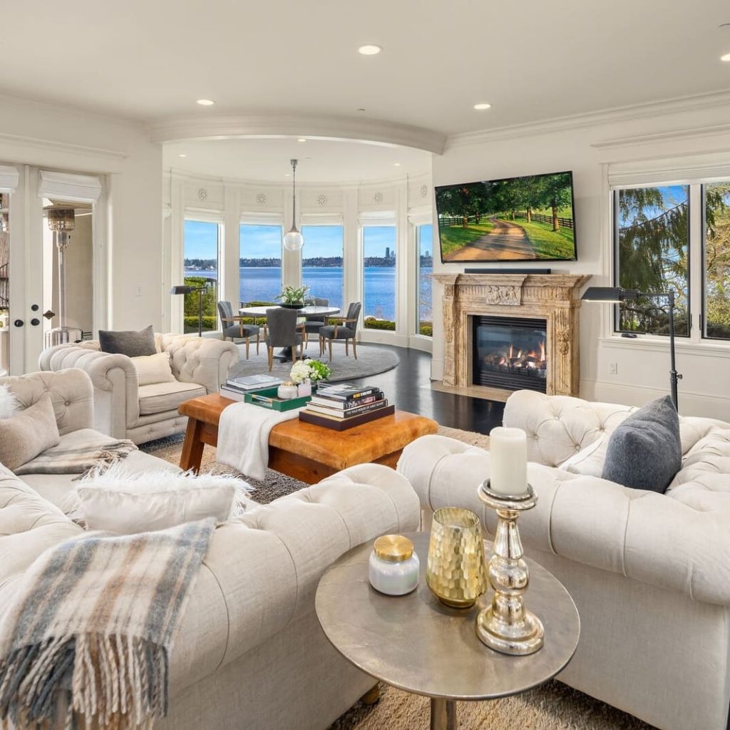 Living Room in Ciara and Russell Wilson’s Former WA Home
