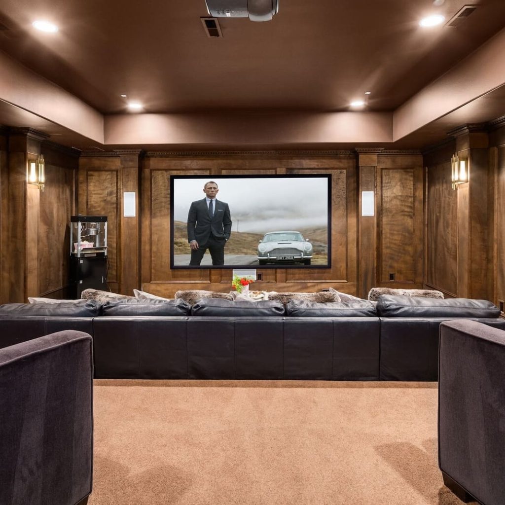 Home Theater in Ciara and Russell Wilson’s Former WA Home