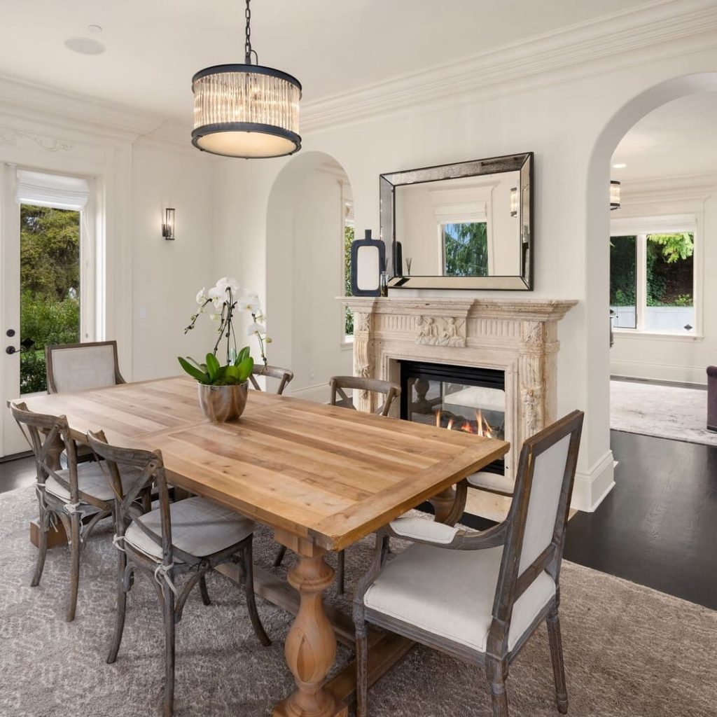 Dining Room in Ciara and Russell Wilson’s Former WA Home