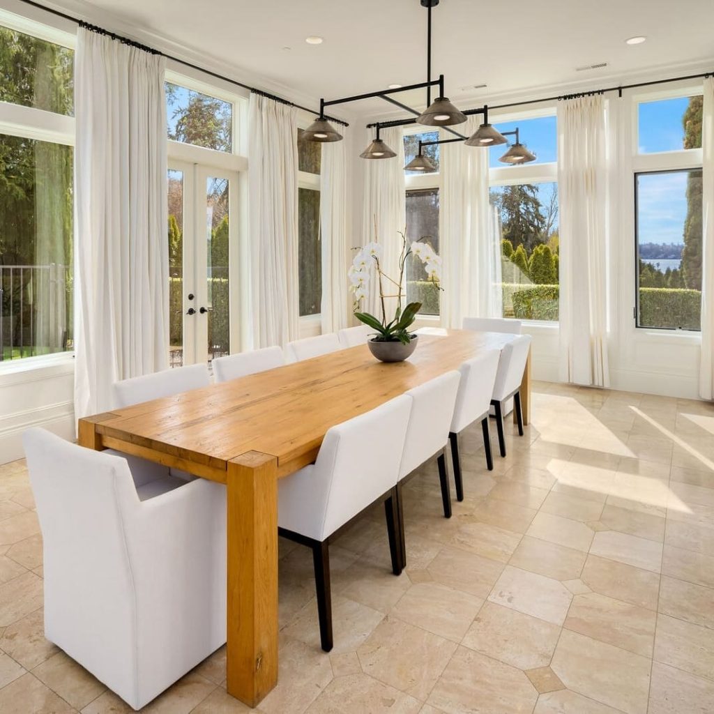 Dining Room in Ciara and Russell Wilson’s Former WA Home