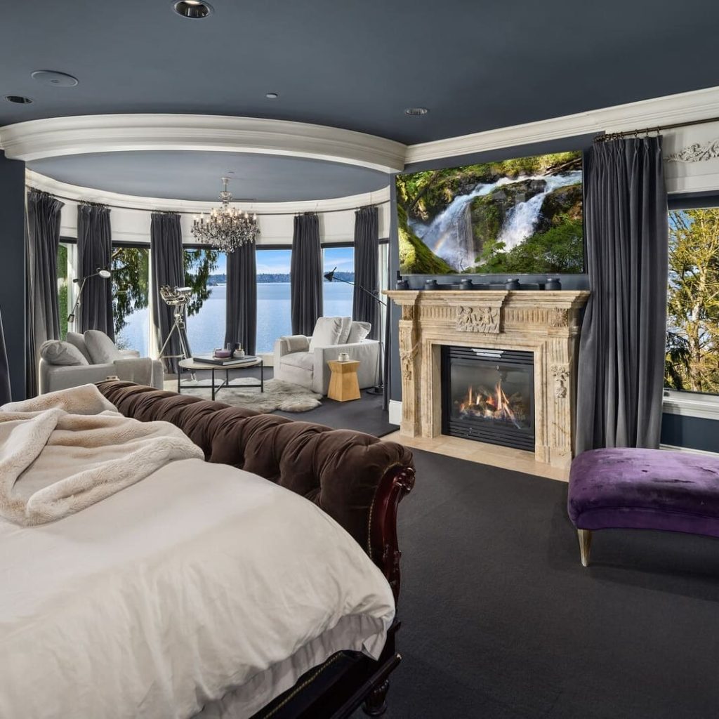 Bedroom in Ciara and Russell Wilson’s Former WA Home