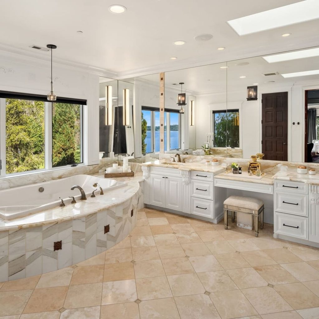 Expansive Bathroom in Ciara and Russell Wilson’s Former WA Home