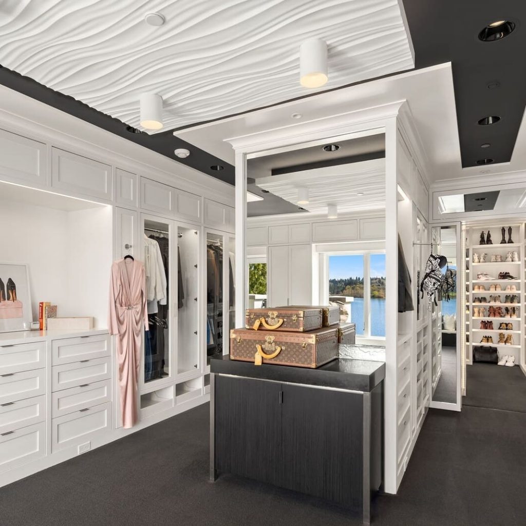Walk-in Closet in Ciara and Russell Wilson’s Former WA Home