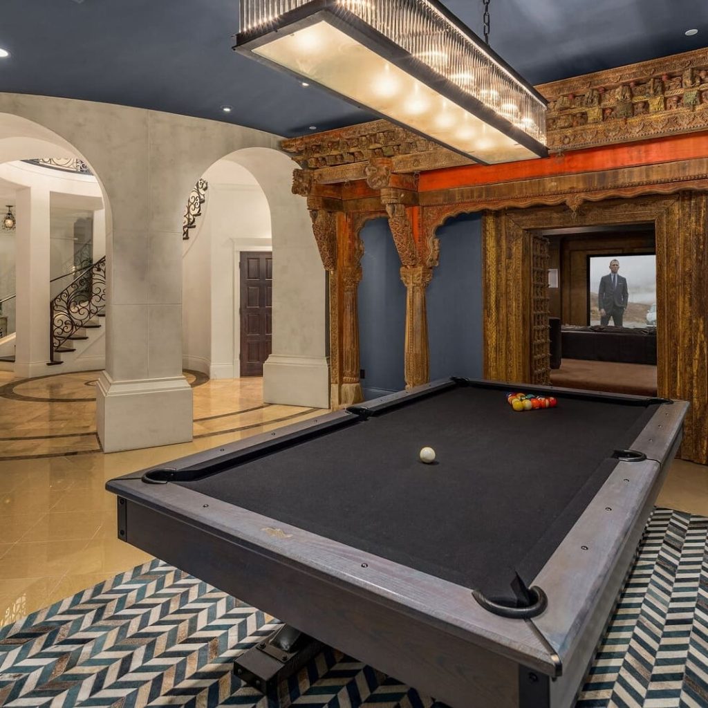 Billiards Room in Ciara and Russell Wilson’s Former WA Home