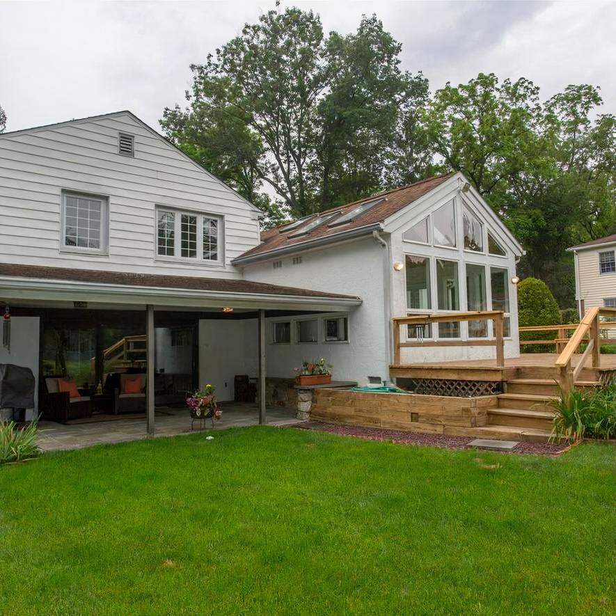 Rear View of Jason Kelce's  Pennsylvania Home