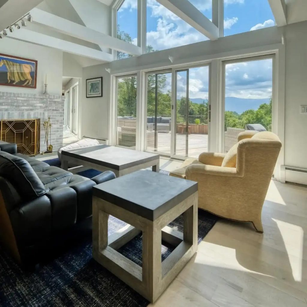 Seating Area in Christopher Reeve’s Former MA Home