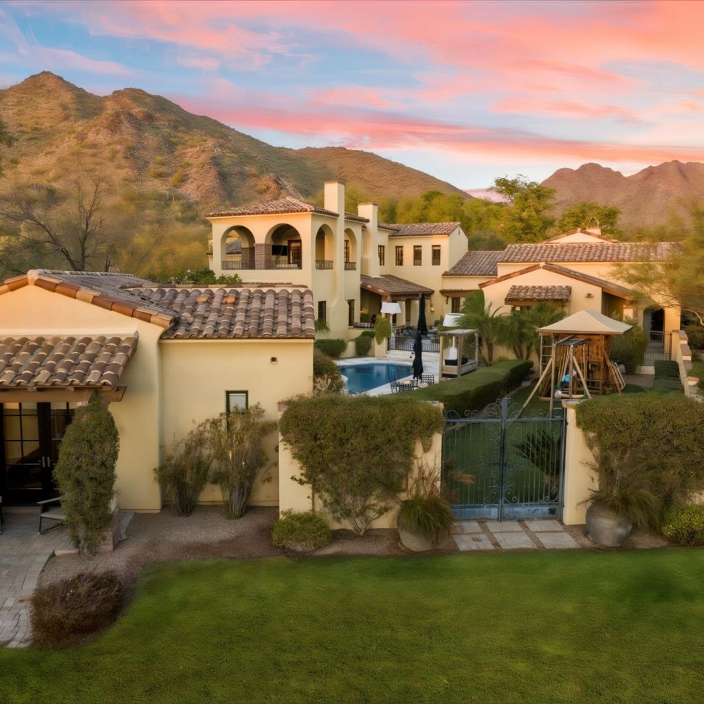Backyard of Charlie Kirk's Arizona Home