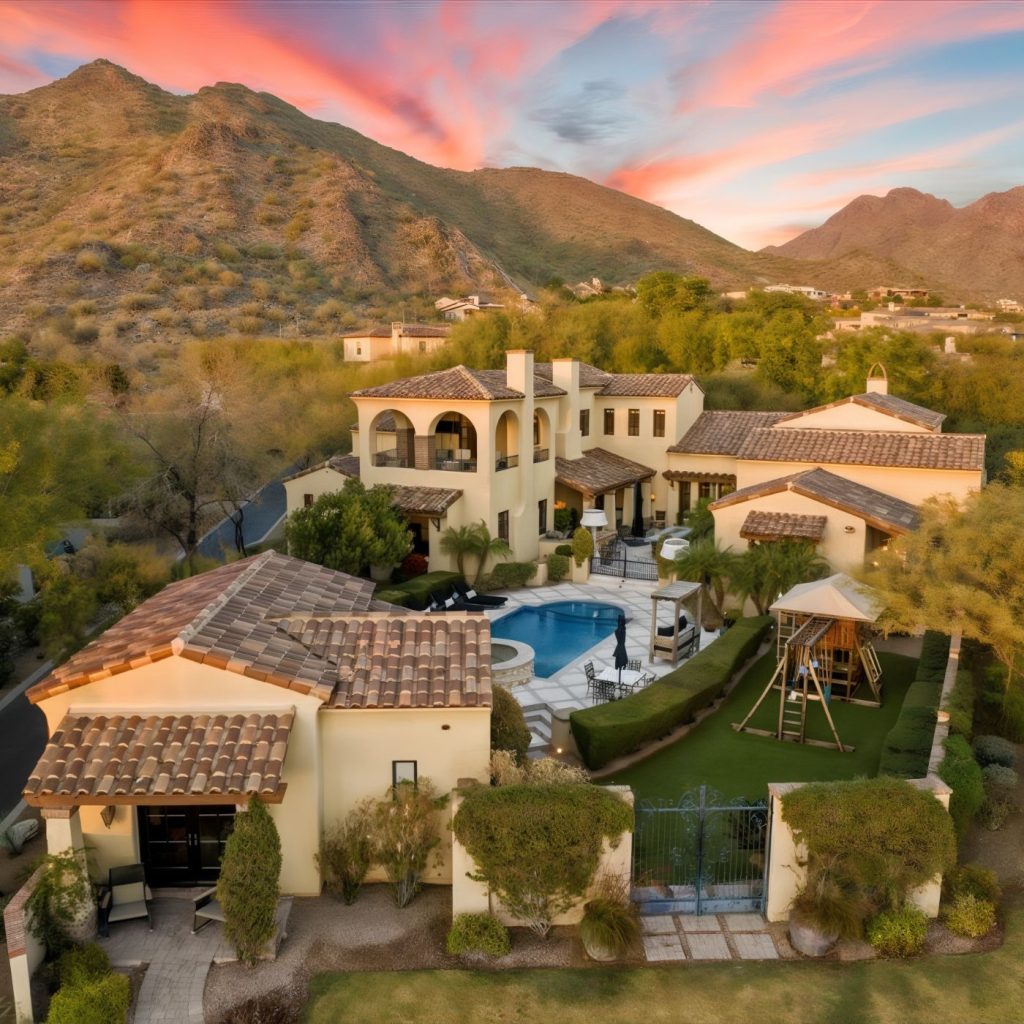 Backyard of Charlie Kirk's Arizona Home