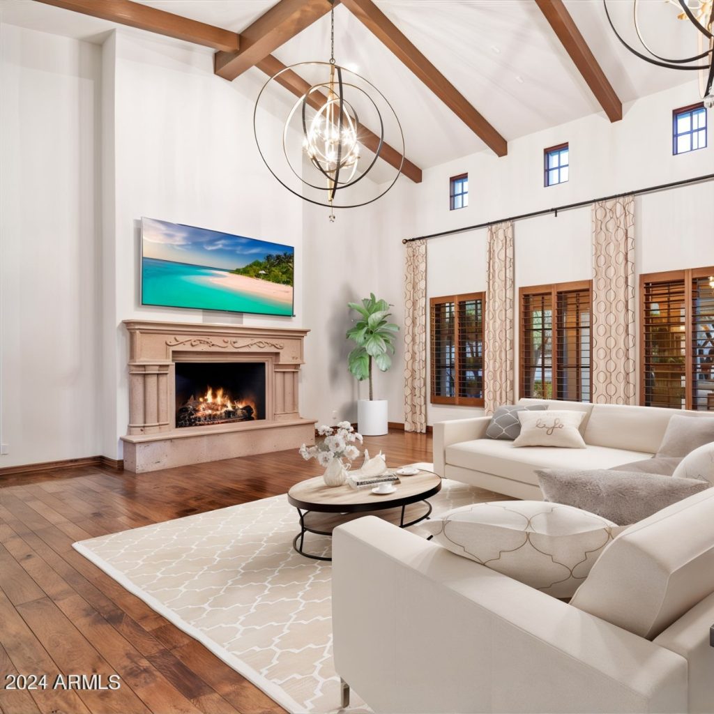 Living Room in Charlie Kirk's Arizona Home