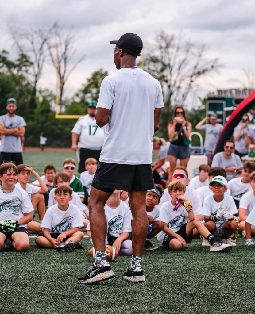 Garrett Wilson Coaching Children