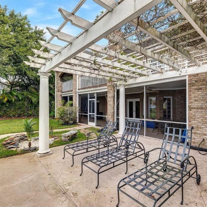 Patio of Kodak Black's Florida Home