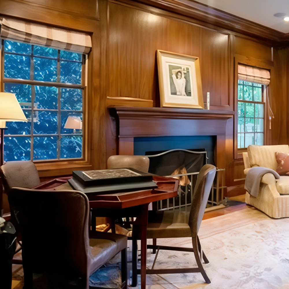 Library in Bill Lawrence and Christa Miller's Former CA Home