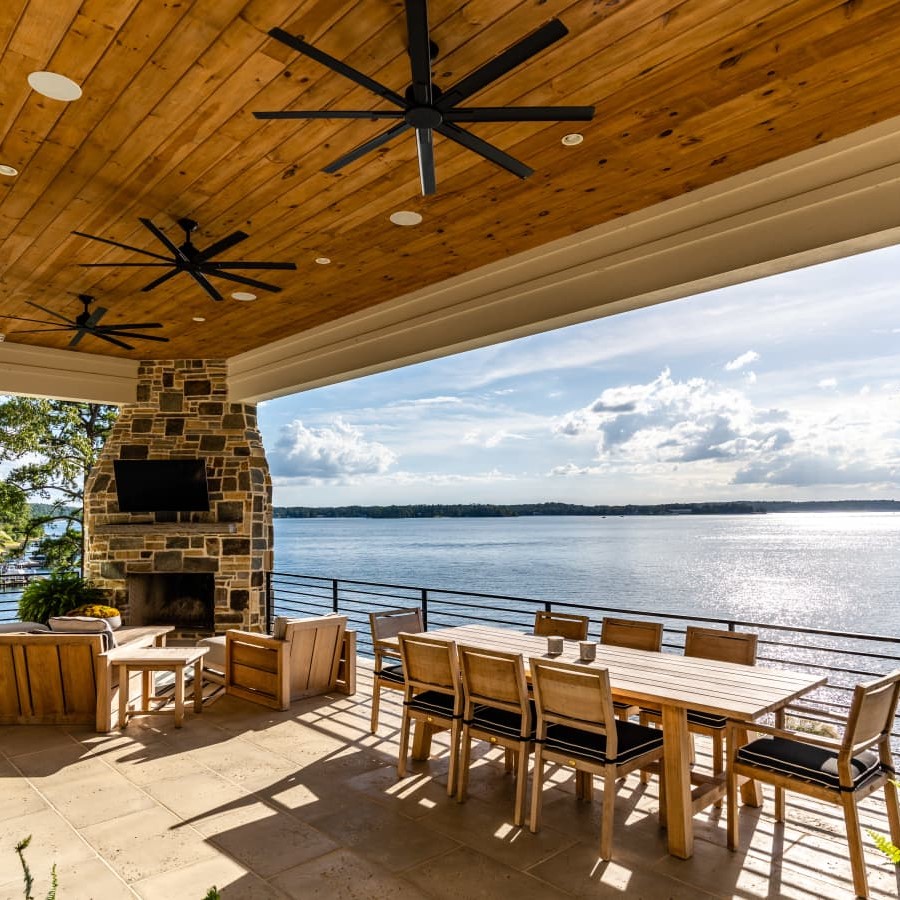 Terrace of a Lake Martin Retreat
