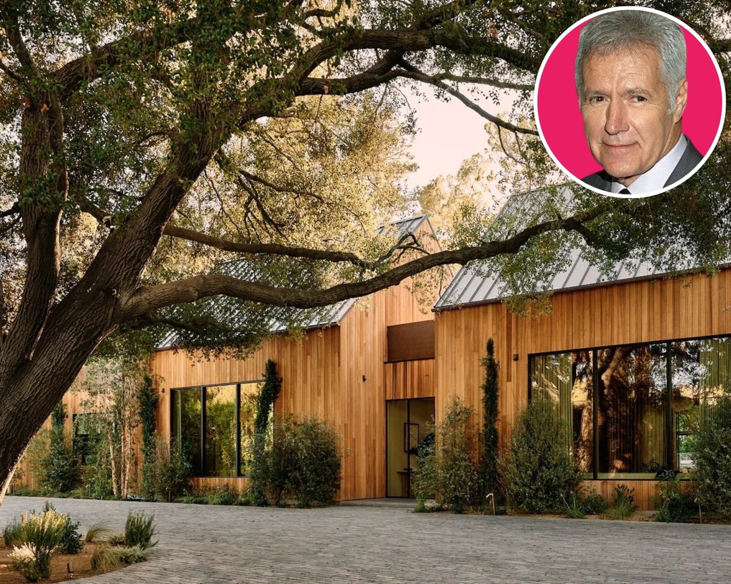 Wood-Paneled Exterior of Alex Trebek’s Former CA Home