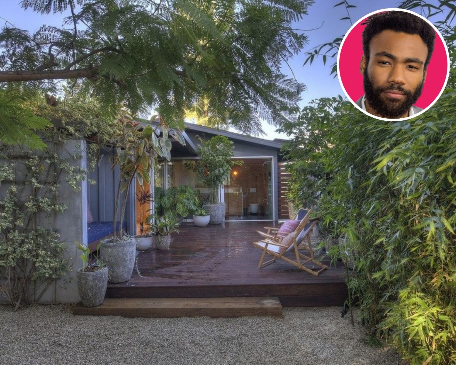 Deck of Donald Glover’s Former CA Home