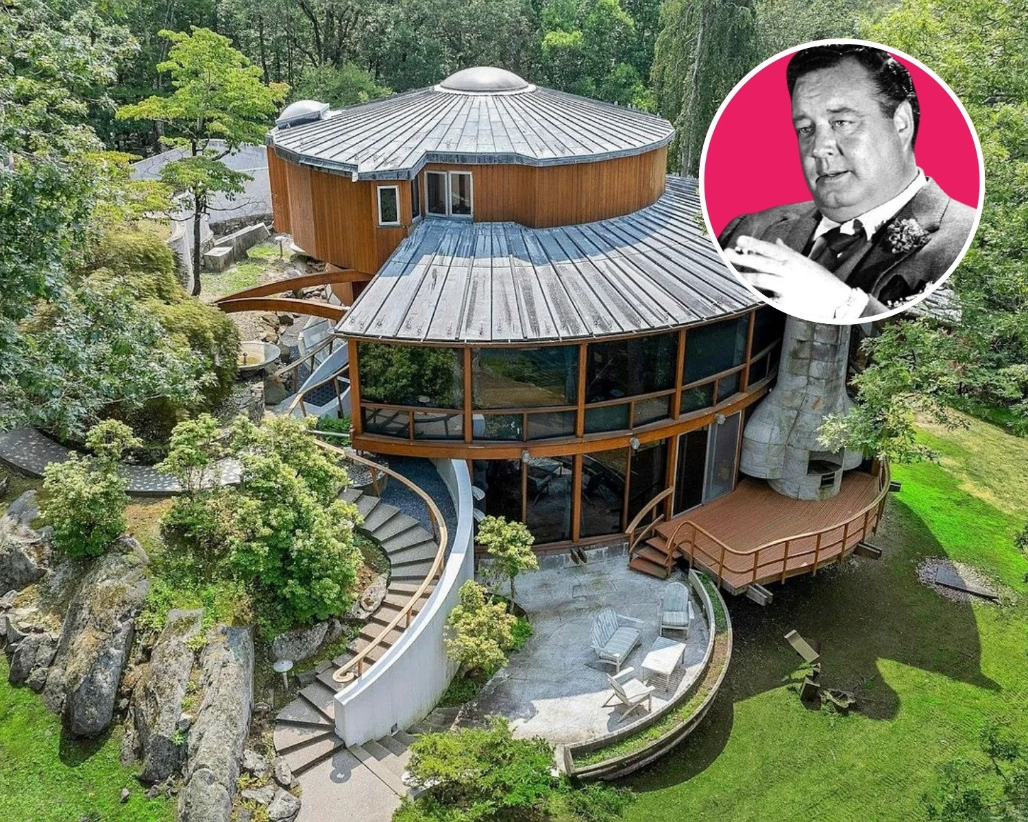 Circular Architecture of Jackie Gleason’s Former NY Home