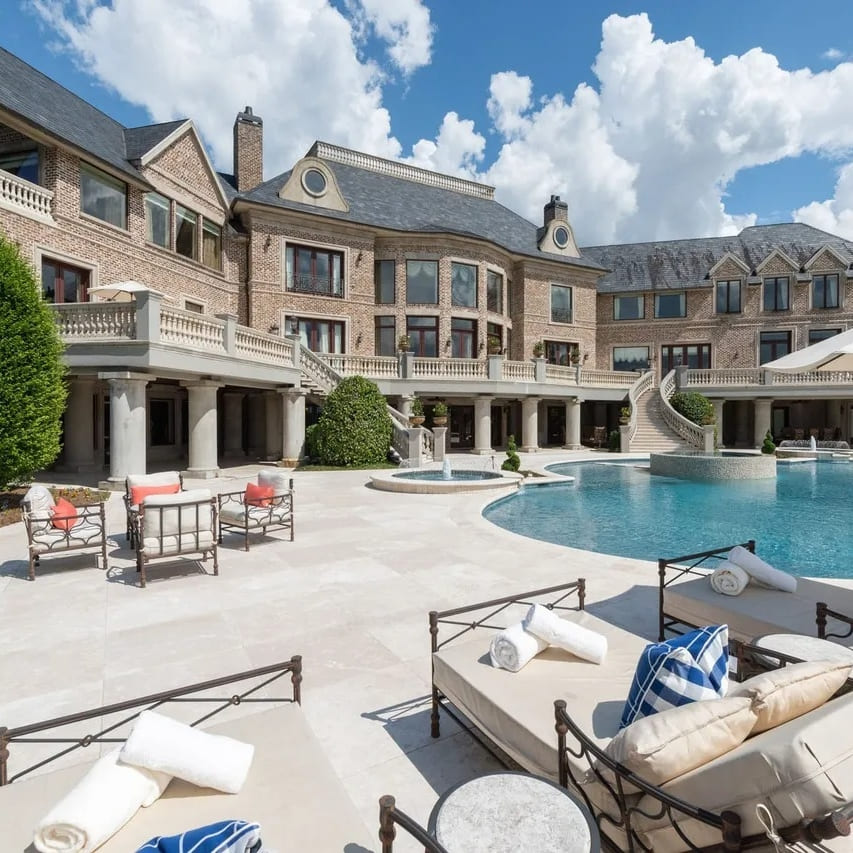 Pool Deck View of Steve Harvey’s GA Home