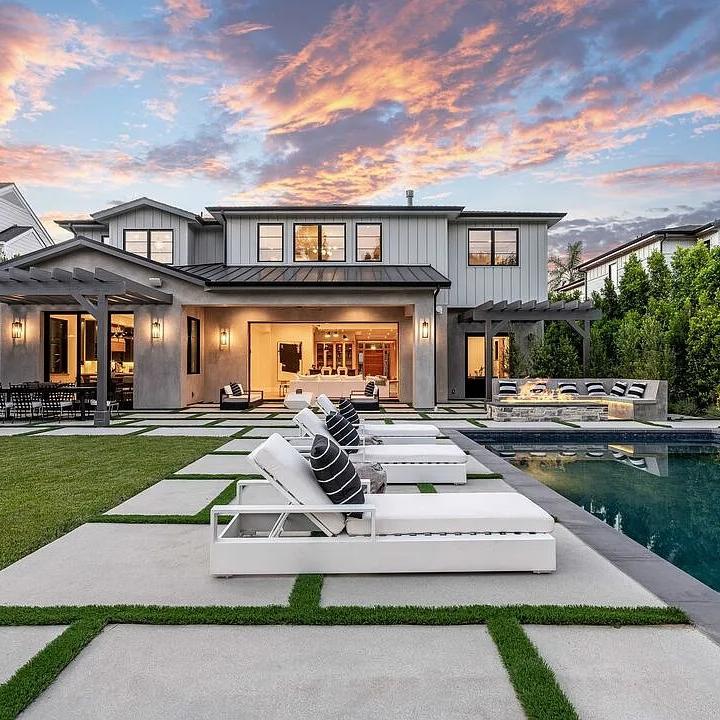Poolside of Demi Lovato’s CA Home