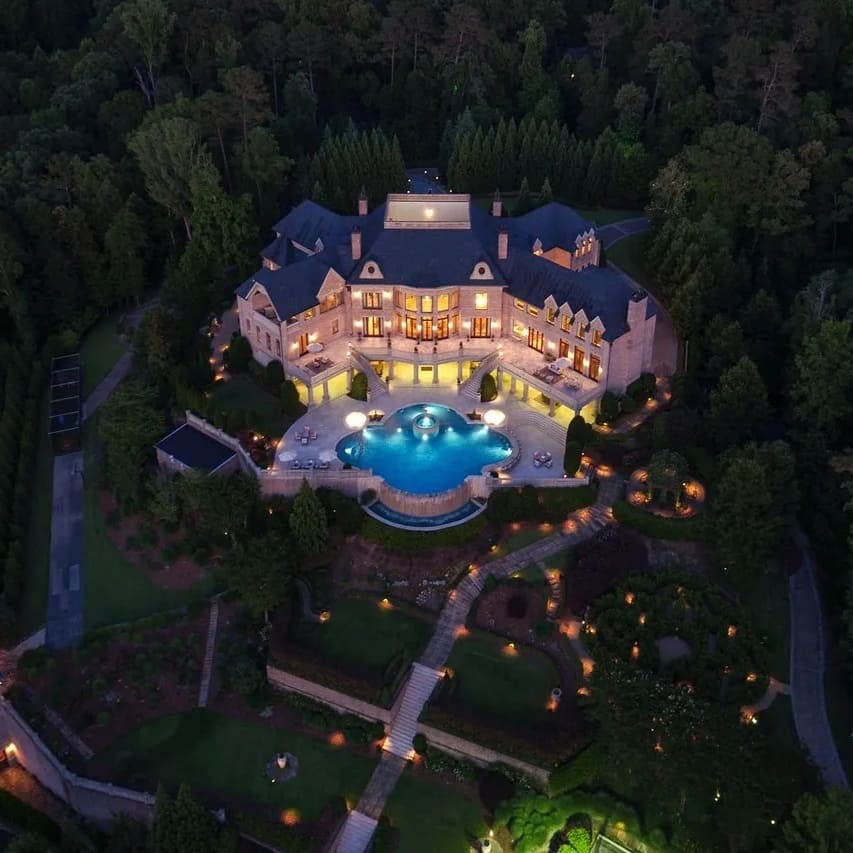 Aerial Estate View of Steve Harvey’s GA Home