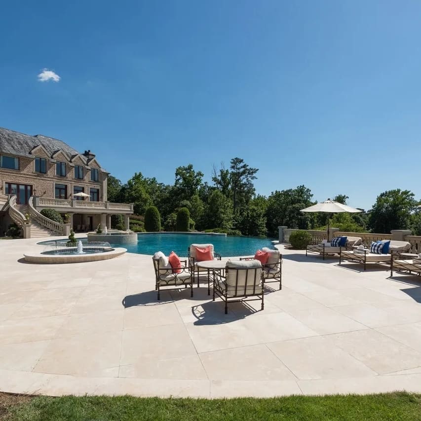 Stone Terrace Pool of Steve Harvey’s GA Home