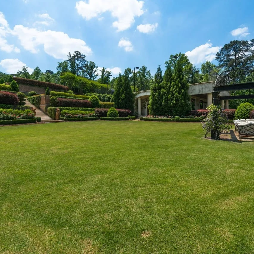 Terraced Lawn Gardens of Steve Harvey’s GA Home