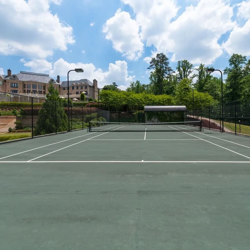 Outdoor Tennis Courts of Steve Harvey’s GA Home