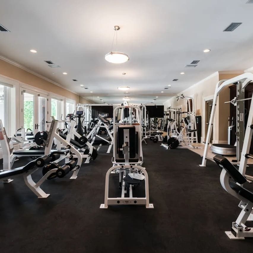Spacious Gym in Steve Harvey’s GA Home