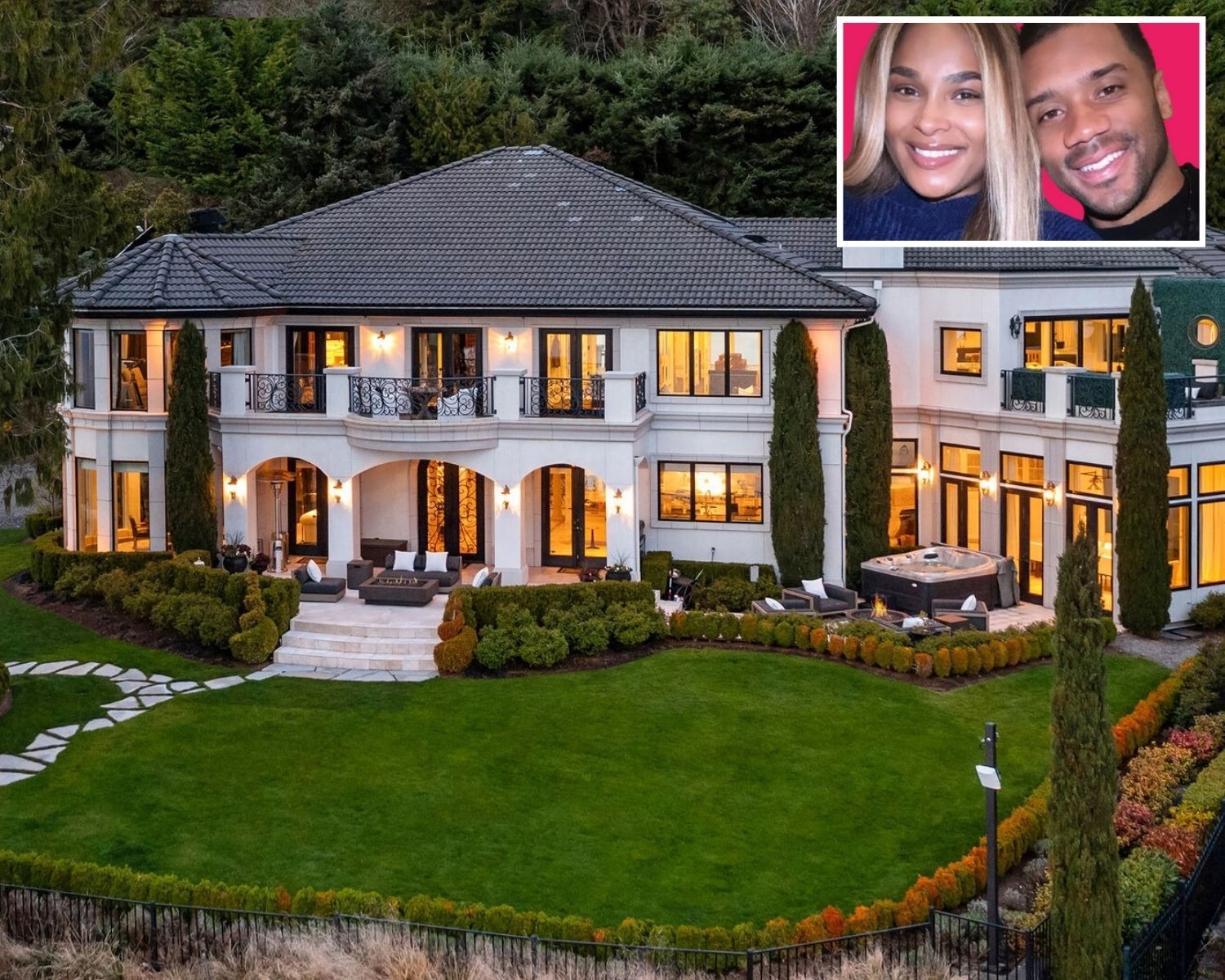 Exterior of Ciara and Russell Wilson’s Former WA Home